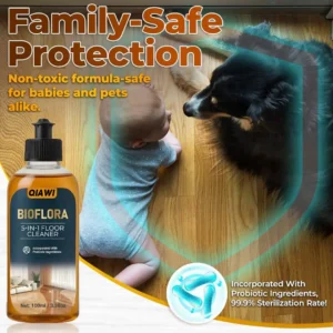 QIAWI 5-in-1 Floor Cleaner - Fast-Drying, Antibacterial, and Eco-Friendly Solution