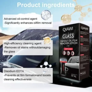 QIAWI Automotive Oil Film Remover – Streak-Free Glass Cleaner for Fast Window Decontamination