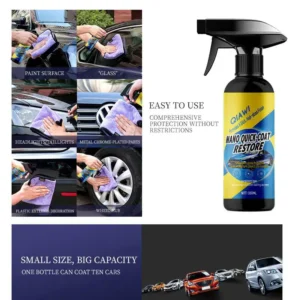 🔥Final 3 Hours: 50% OFF QIAWI Car Nano quick-coat-Advanced Automobile Quick-acting Coating Agent With Dust -Proof and Glazing Effects -Long Lasting Car Showroom gloss that LASTS 350ml