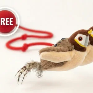 QIAWI™ Interactive Chirping Bird Cat Toy (Realistic Flapping & Sound)