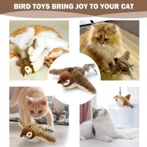 QIAWI™ Interactive Chirping Bird Cat Toy (Realistic Flapping & Sound)