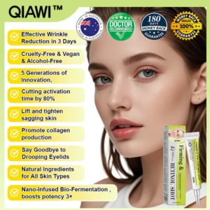 🧠👨‍⚕️Made and shipped from the USA 💫QIAWI® Skin Tightening & Vita-A Retinol Retinol shot Anti-Wrinkle Firming Tightening cream - Last Day Promotion 70% OFF