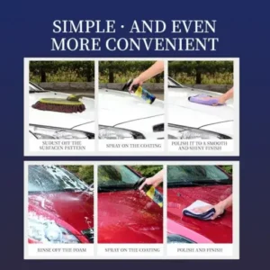 QIAWI Car Nano quick-coat-Advanced Automobile Quick-acting Coating Agent With Dust -Proof and Glazing Effects -Long Lasting Car Showroom gloss that LASTS 350ml