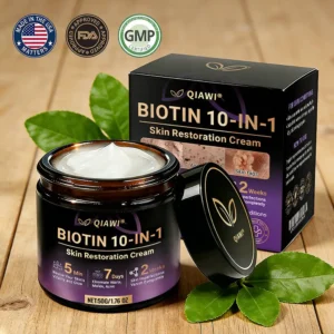 🔥LAST DAY 70% OFF -Made and Shipped from USA ✨QIAWI® Biotin 10-in-1 Skin Restoration Cream 🍀