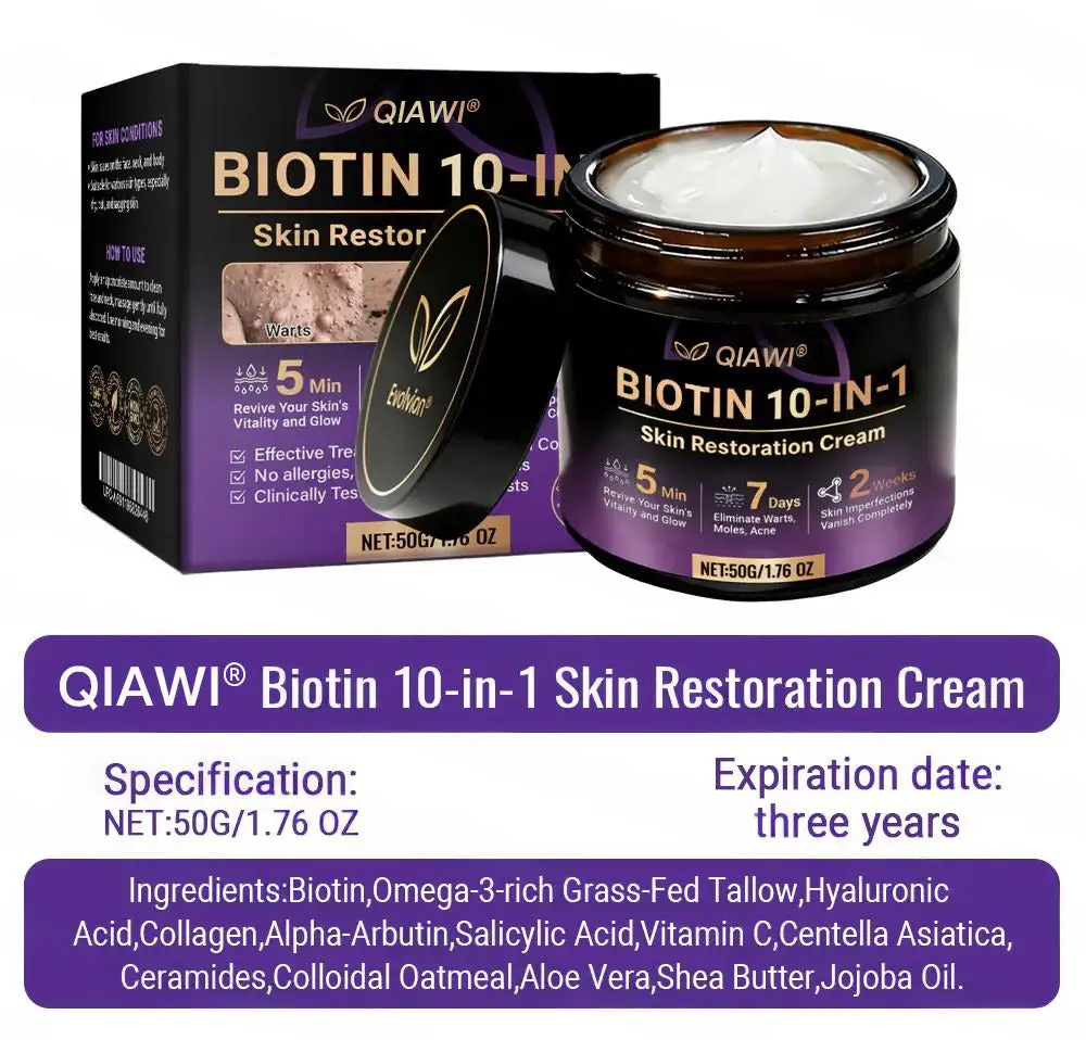 Made and Shipped from USA ✨QIAWI® Biotin 10-in-1 Skin Restoration Crea
– Clenohome