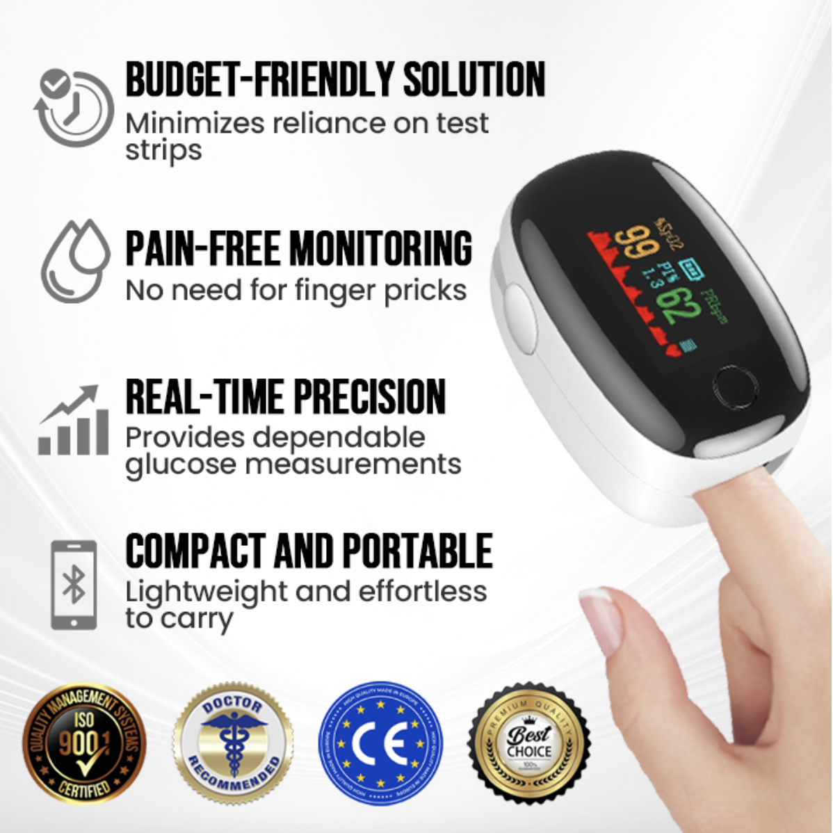 QIAWI® SugarSense High-Precision Glucose Monitoring Device - Image 4
