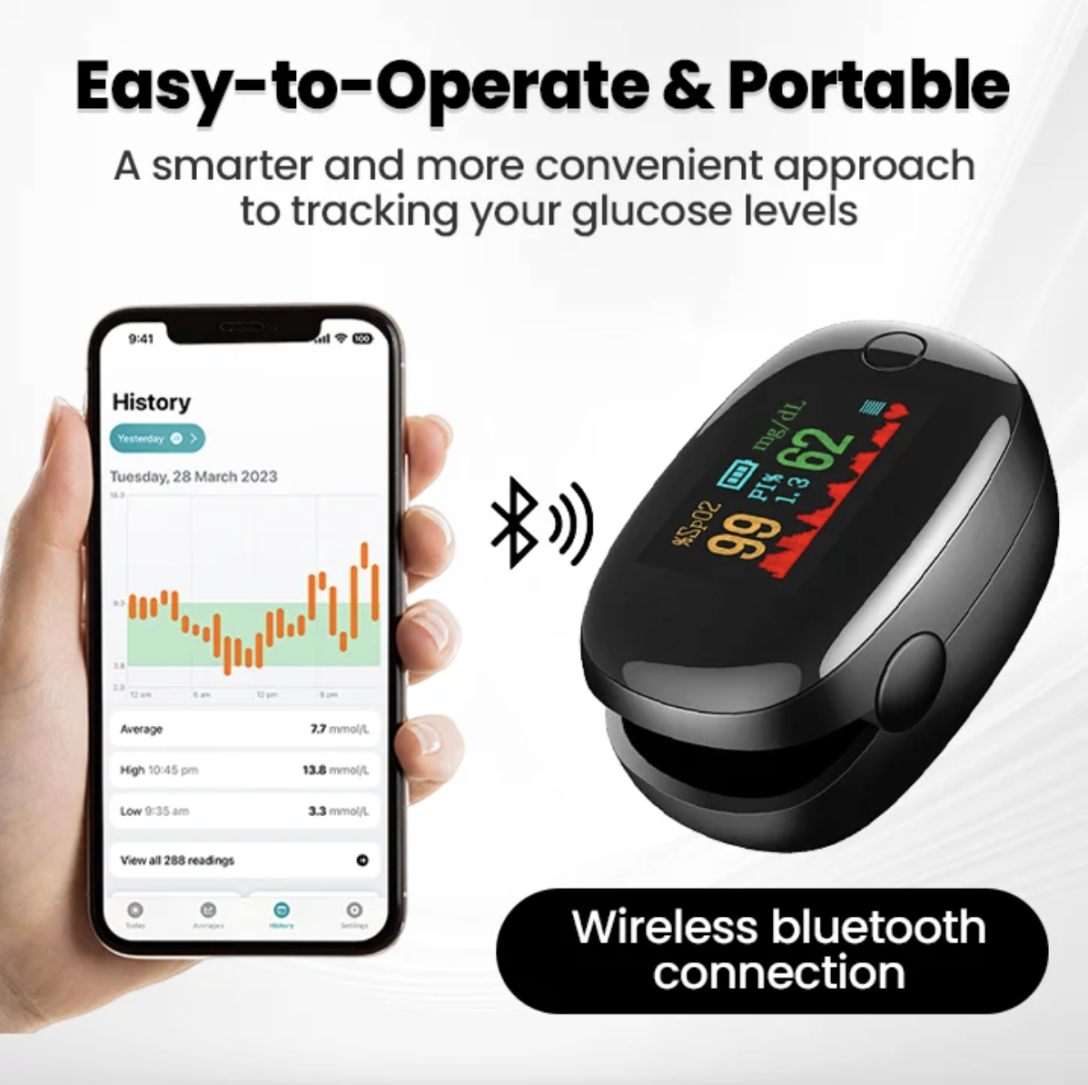 QIAWI® SugarSense High-Precision Glucose Monitoring Device - Image 2