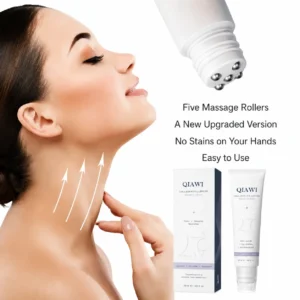 QIAWI™ 5-Roller Neck Firming Cream – Collagen & Hyaluronic Acid for Smoother, Tighter-Looking Neck Skin