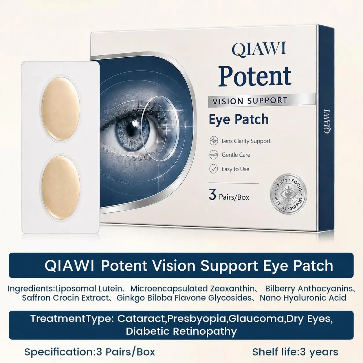 QIAWI® Potent Vision Support Eye Patch👁️✨