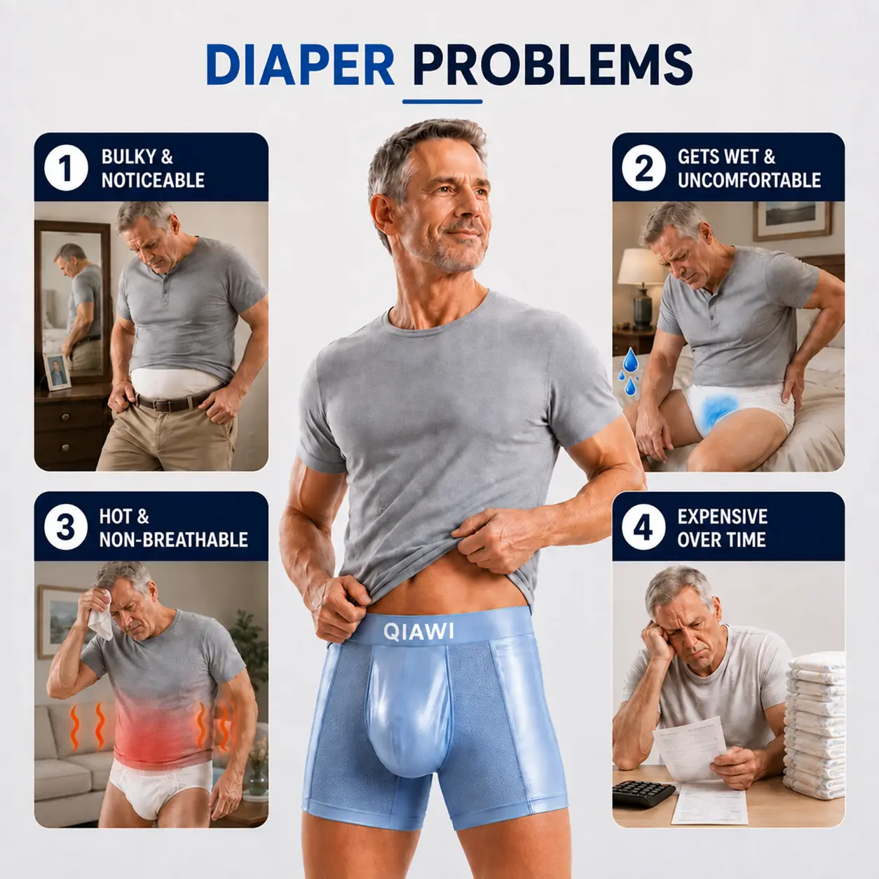 2026 UPGRADED - 60% OFF 💎 QIAWI™ Premium Leakproof Bamboo Ice Silk Boxer