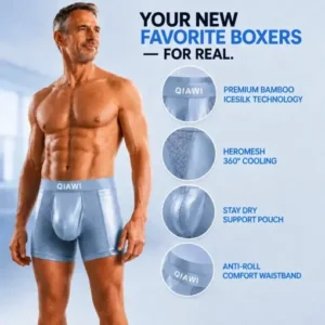 QIAWI™ Premium Leakproof Bamboo Ice Silk Boxer