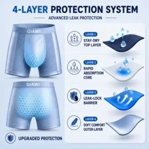QIAWI™ Premium Leakproof Bamboo Ice Silk Boxer